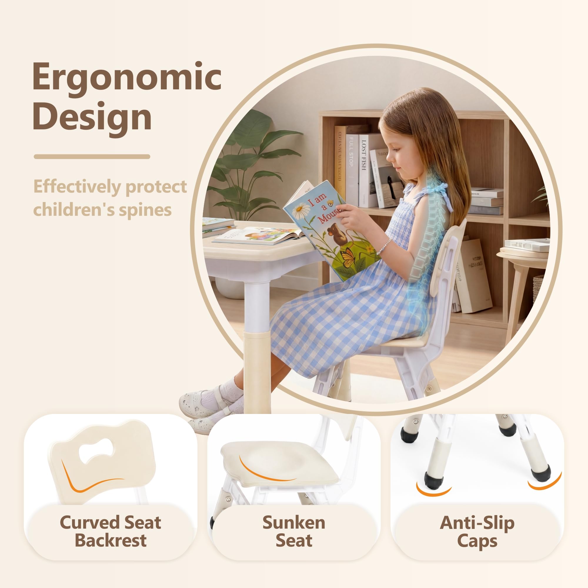 Kinder King Kids Table & 4 Chairs Set