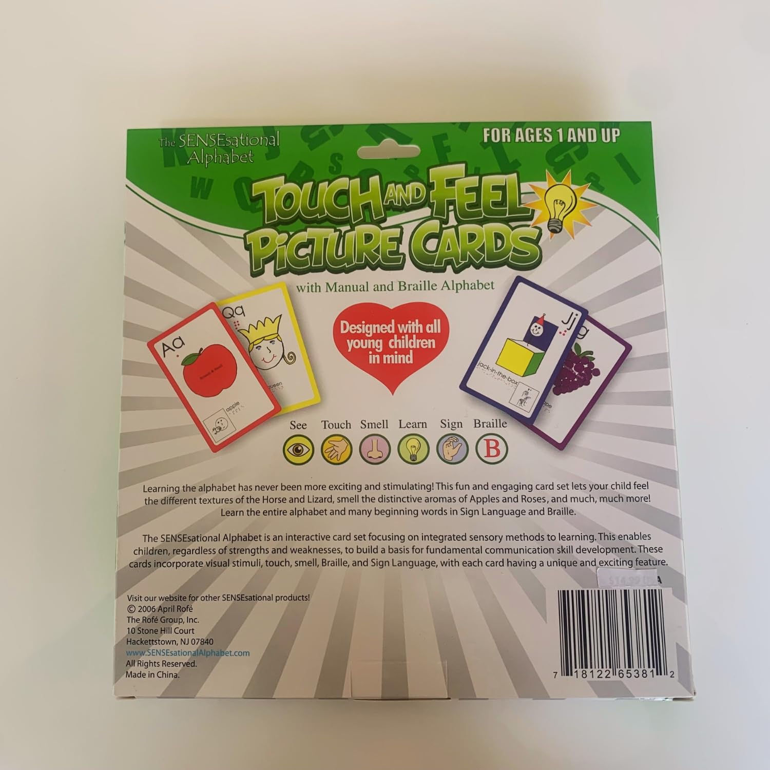 Touch and Feel Alphabet Flash Cards for Toddlers