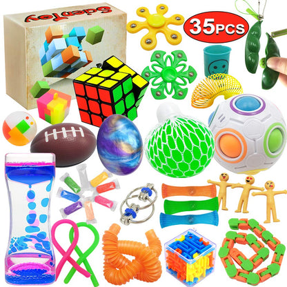 35-Piece Sensory Fidget Toy Set for Kids