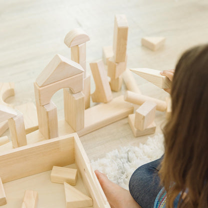 60-Piece Wooden Building Blocks Set