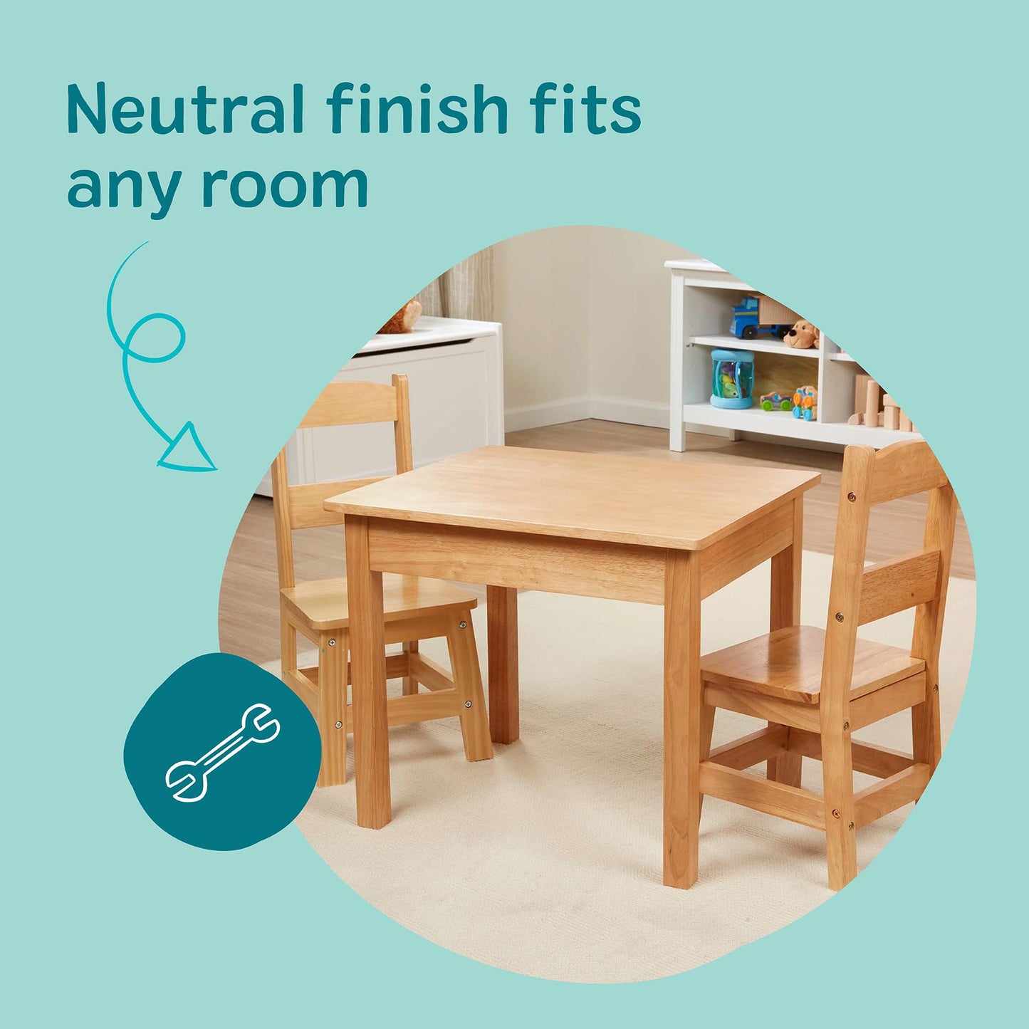 Melissa & Doug Solid Wood Table & Chairs