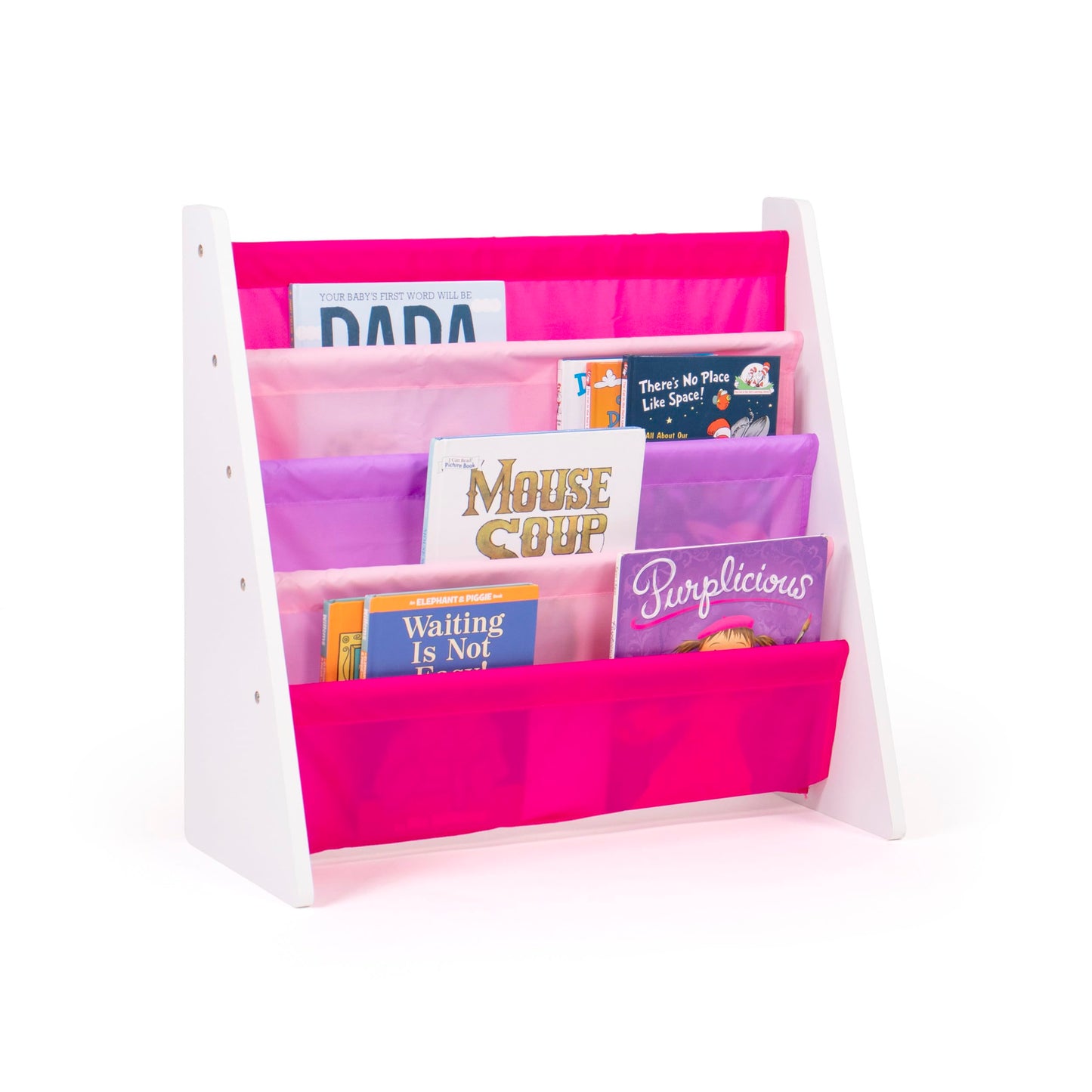 4-Tier Kids Sling Bookshelf Organizer