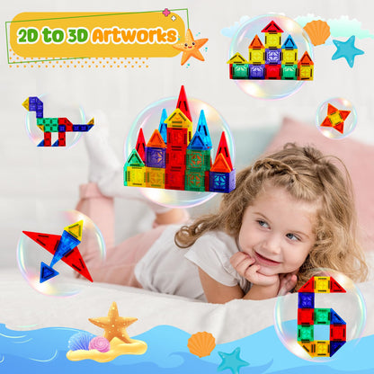 Magnetic Building Tiles STEM Learning Set
