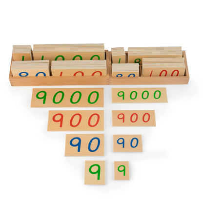 Montessori Wooden Decimal Number Cards Set