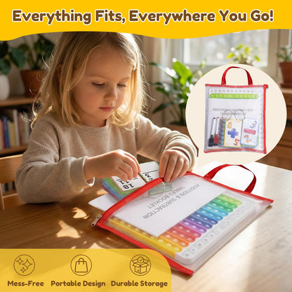 Math Flash Cards with Fidget Learning Chart