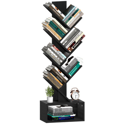 Tree Shape Kids Bookshelf with 6 Shelves