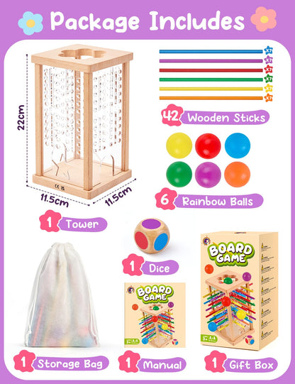 Montessori Wooden Math Board Game for Kids 3+