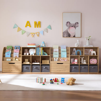 Kids Toy Storage Organizer with Bookshelf Drawers