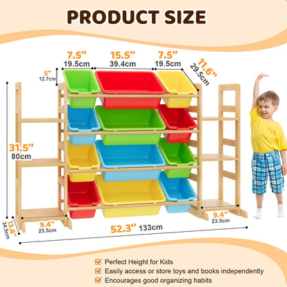 Large Kids Toy Storage Organizer with Shelves & Bins