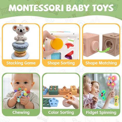 Montessori Baby Toys Set for 0-3 Years
