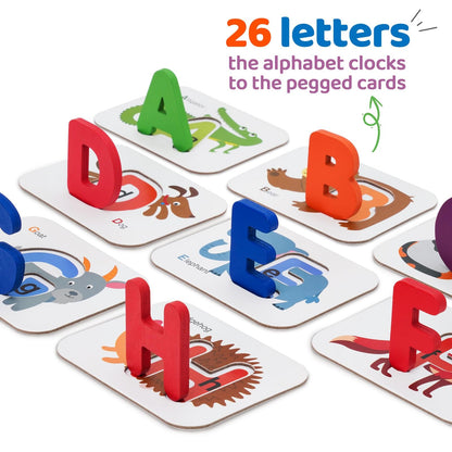 Montessori Alphabet Flash Cards & Wooden Puzzle Toy