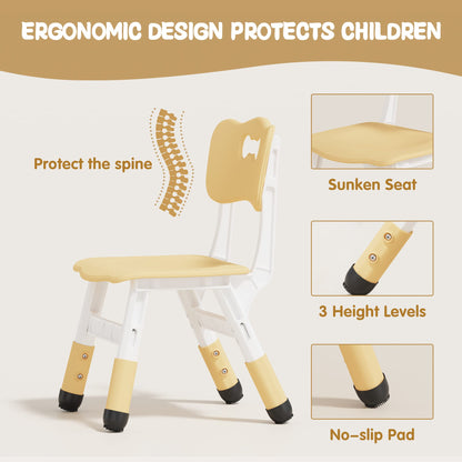 Brelley Height Adjustable Toddler Table and 6 Chairs Set