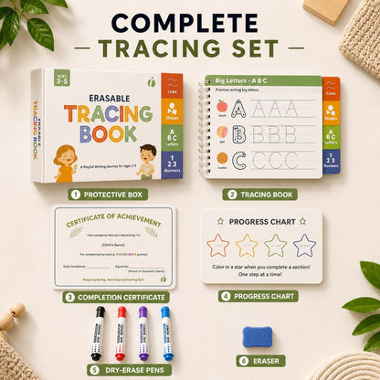 Reusable ABC Tracing Workbook for Kids
