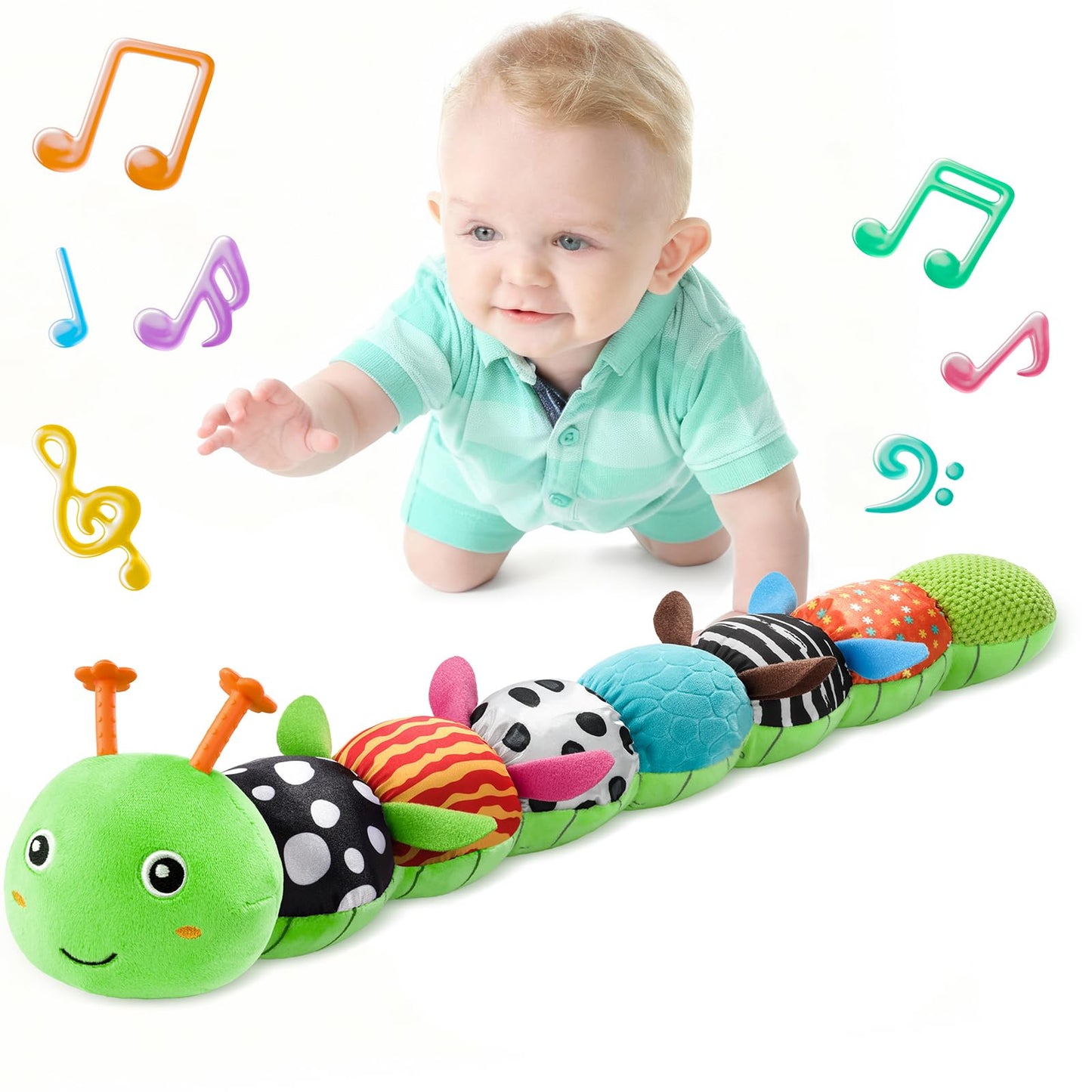 Musical Sensory Caterpillar Toy for Babies