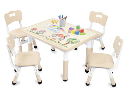 Kinder King Kids Table & 4 Chairs Set