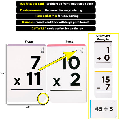 Jumbo Math Flash Cards Learning Set for Kids