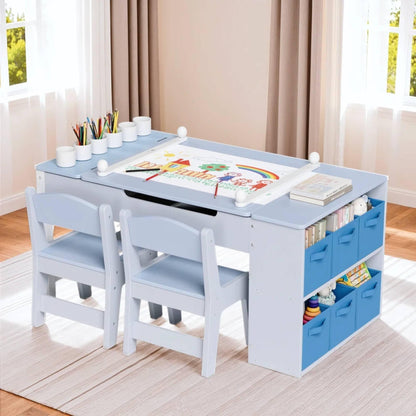 3-in-1 Kids Art Table and Easel Set