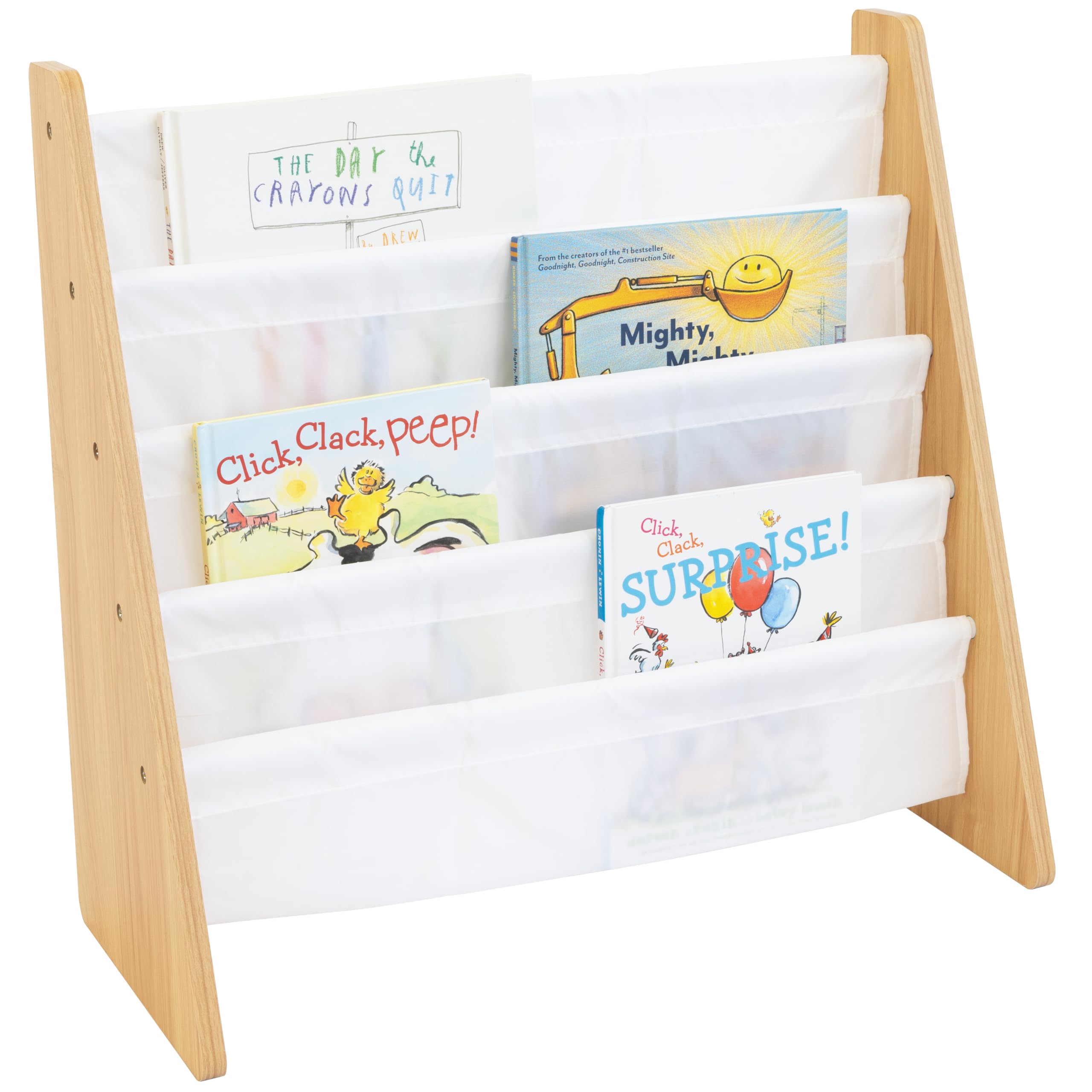 4-Tier Kids Sling Bookshelf Organizer