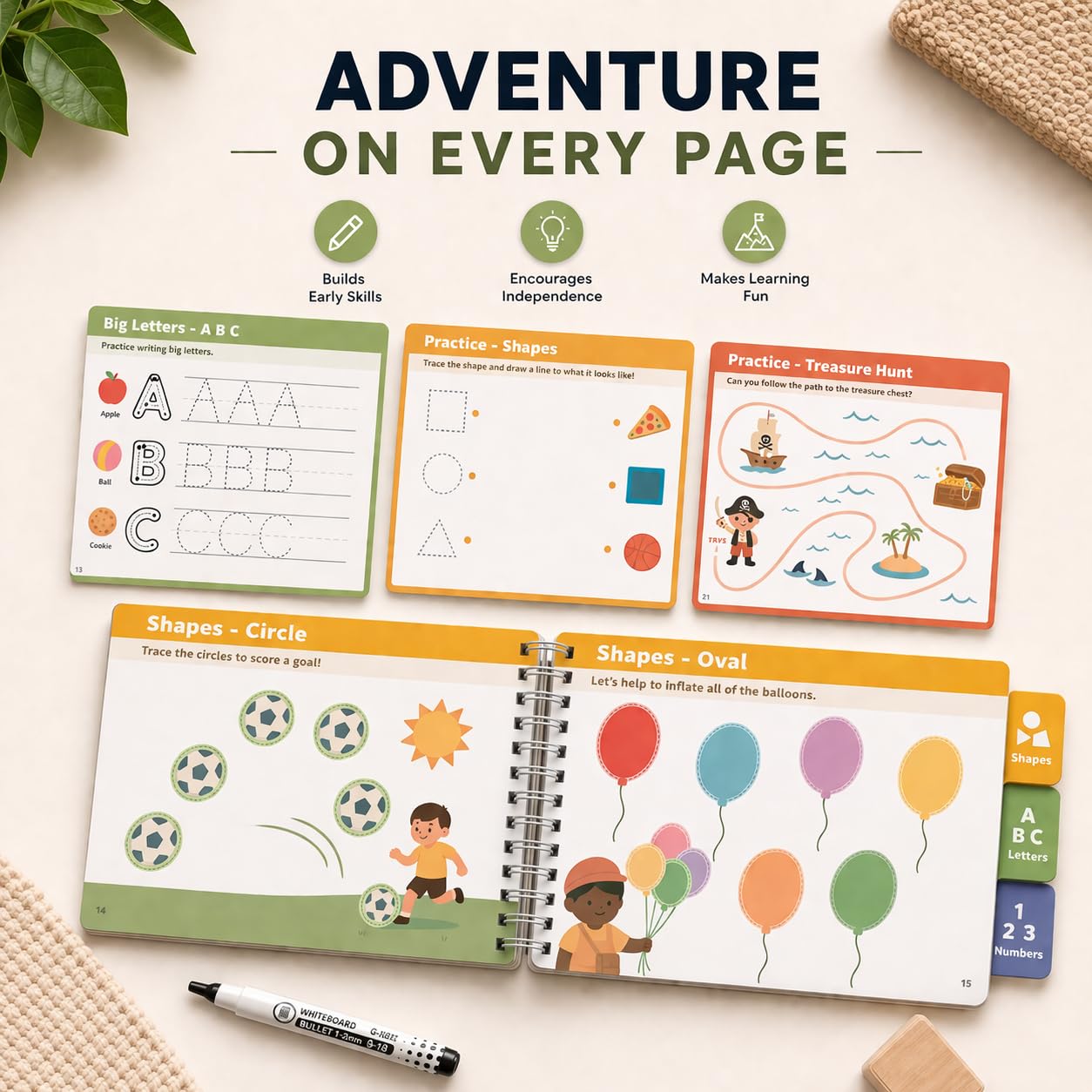 Reusable ABC Tracing Workbook for Kids