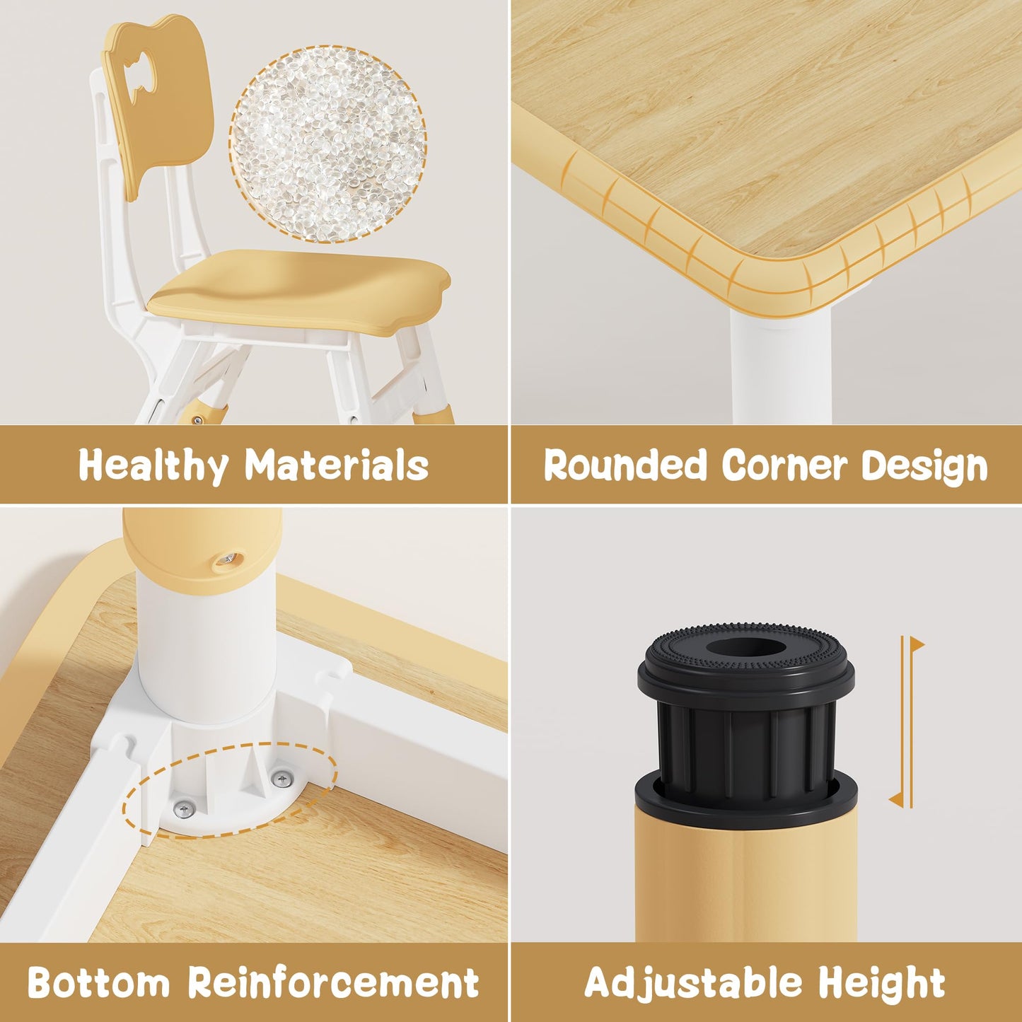 Adjustable Toddler Table and Chair Set