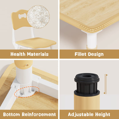 Brelley Height Adjustable Toddler Table and 6 Chairs Set