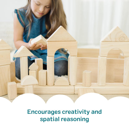 60-Piece Wooden Building Blocks Set