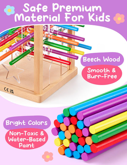 Montessori Wooden Math Board Game for Kids 3+
