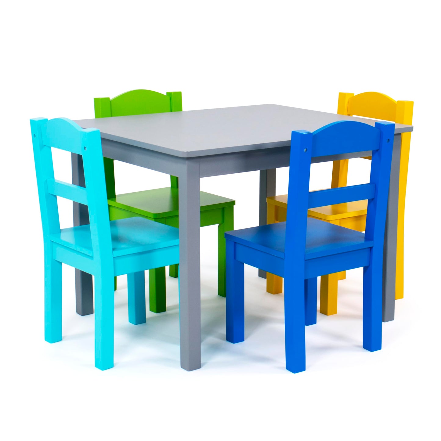 Humble Crew Kids Wood Table & 4 Chairs Set, Toddler