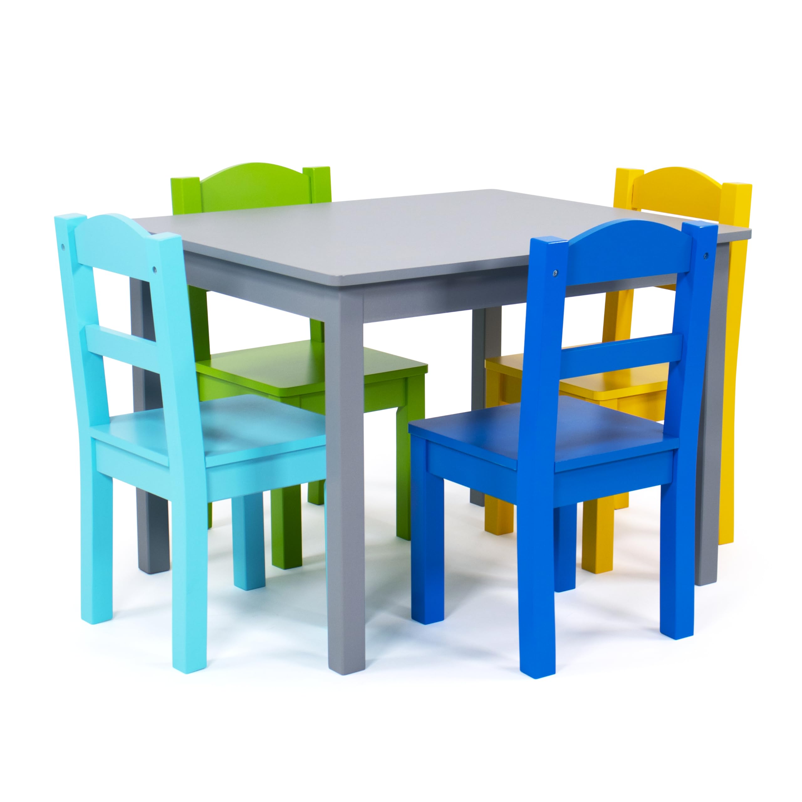 Humble Crew Kids Wood Table & 4 Chairs Set, Toddler