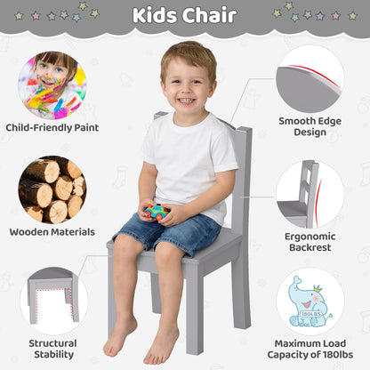 Wooden Kids Table and Chairs Set for Activities