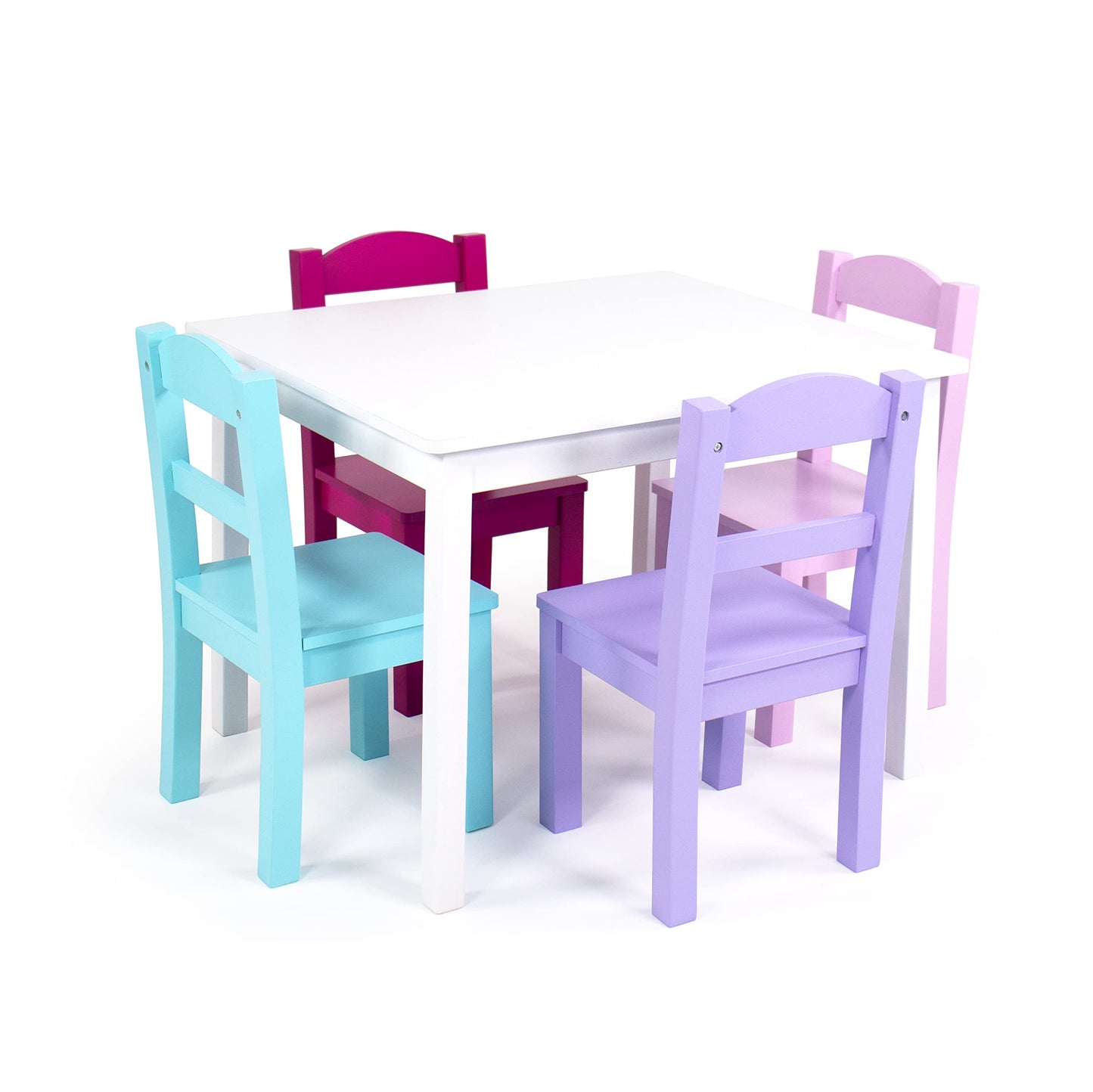 Humble Crew Kids Wood Table & 4 Chairs Set, Toddler