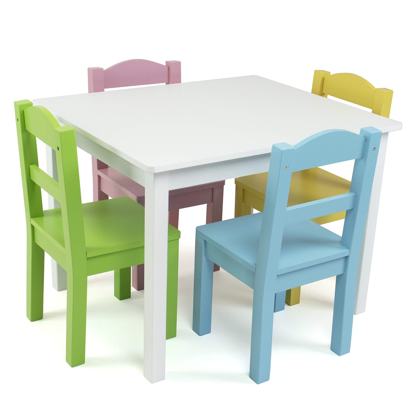 Humble Crew Kids Wood Table & 4 Chairs Set, Toddler