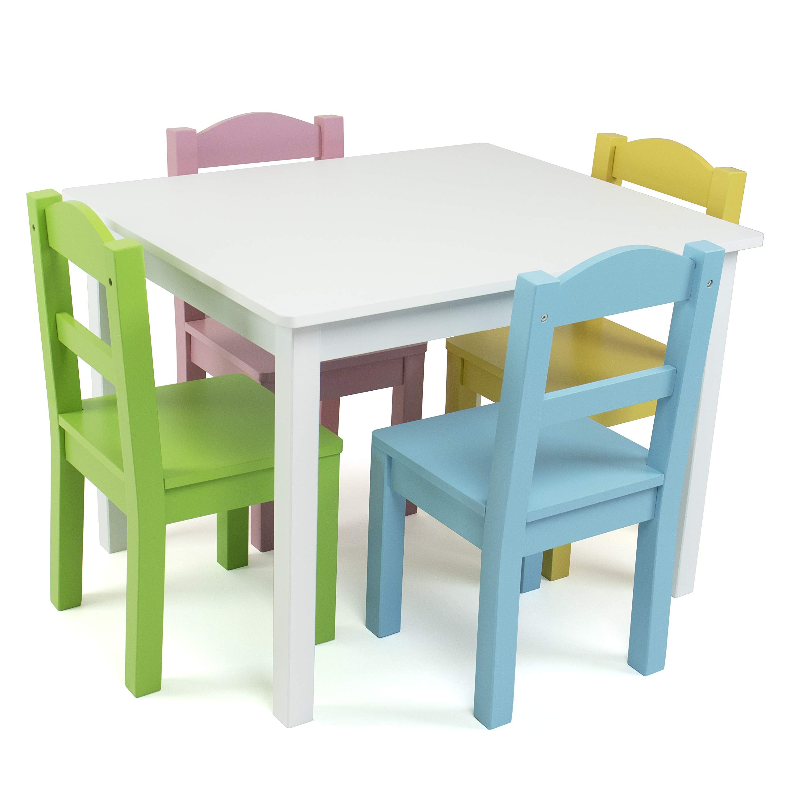 Humble Crew Kids Wood Table & 4 Chairs Set, Toddler