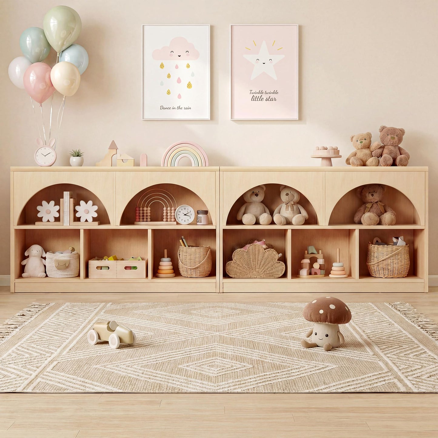 Kids Toy Storage Organizer with Bookshelf Drawers
