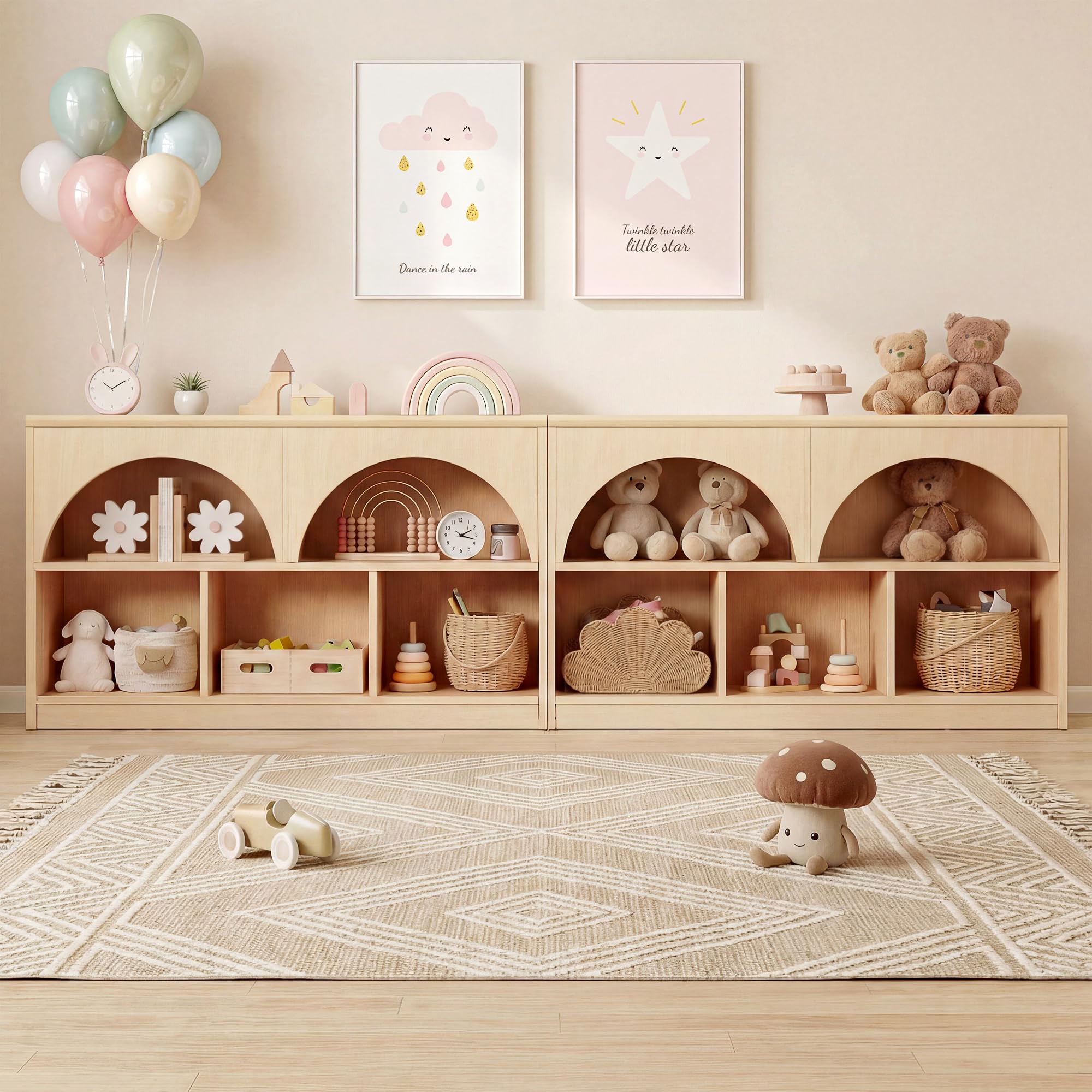 Kids Toy Storage Organizer with Bookshelf Drawers