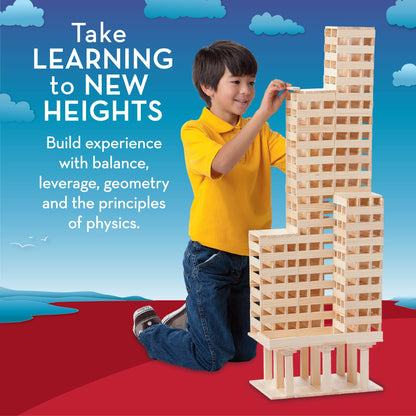 400-Piece Wooden Building Planks Set