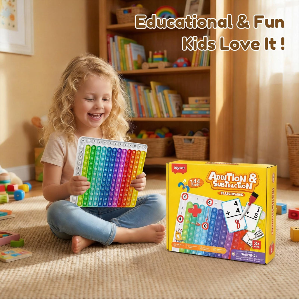 Math Flash Cards with Fidget Learning Chart