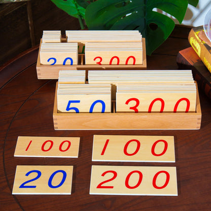 Montessori Wooden Decimal Number Cards Set