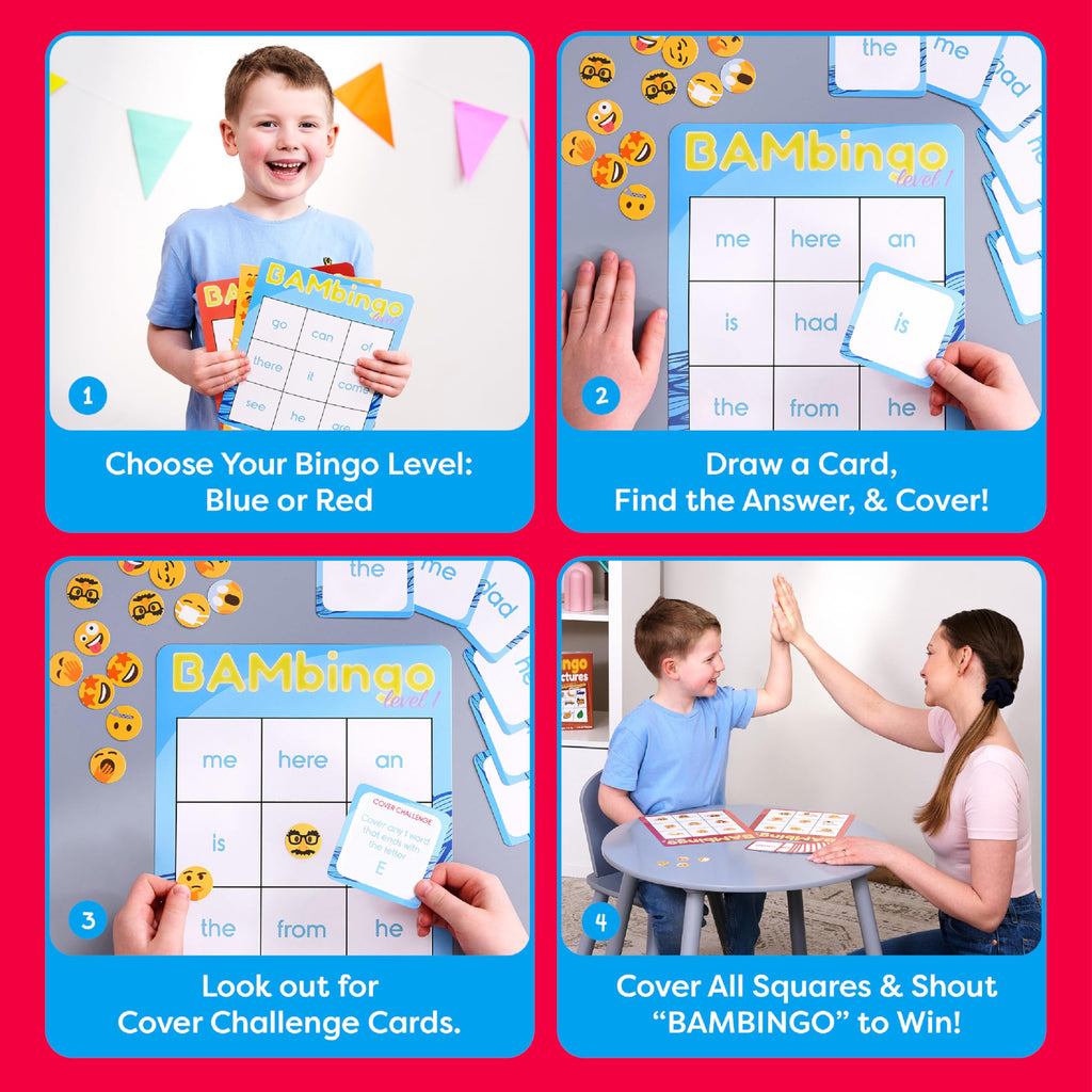 Sight Word Bingo Learning Game for Kids