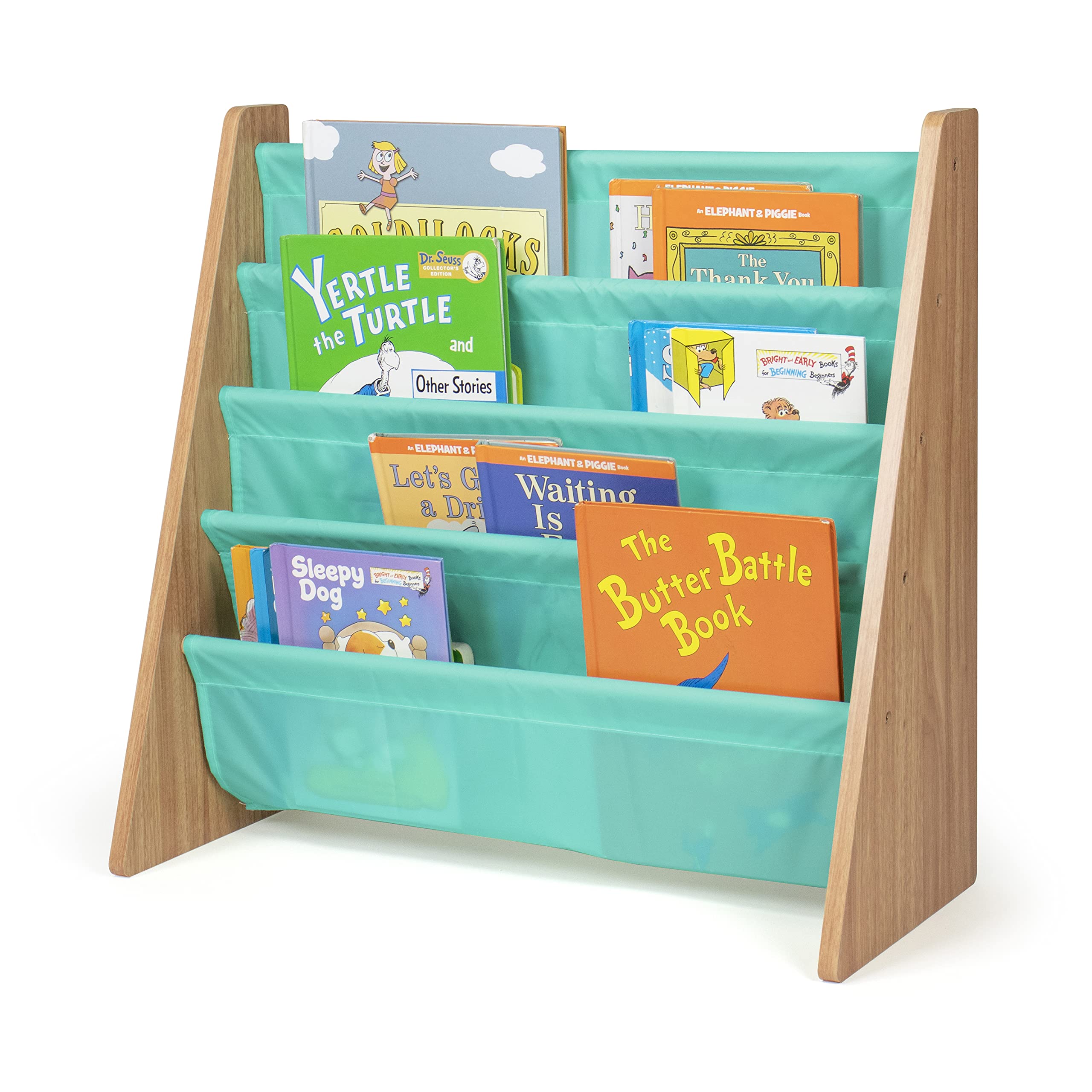 4-Tier Kids Sling Bookshelf Organizer