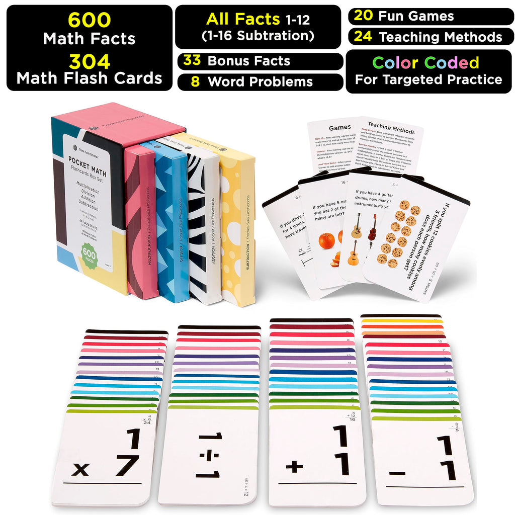 Jumbo Math Flash Cards Learning Set for Kids
