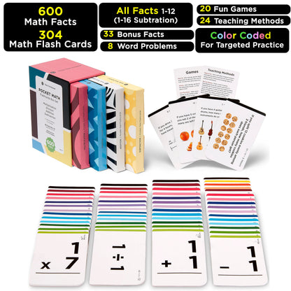 Jumbo Math Flash Cards Learning Set for Kids
