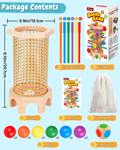 Wooden Stick Tower Montessori Game for Kids