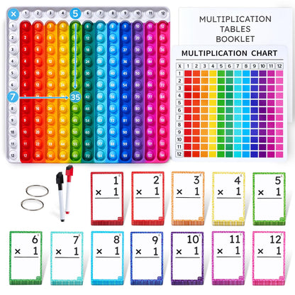 Math Flash Cards with Fidget Learning Chart