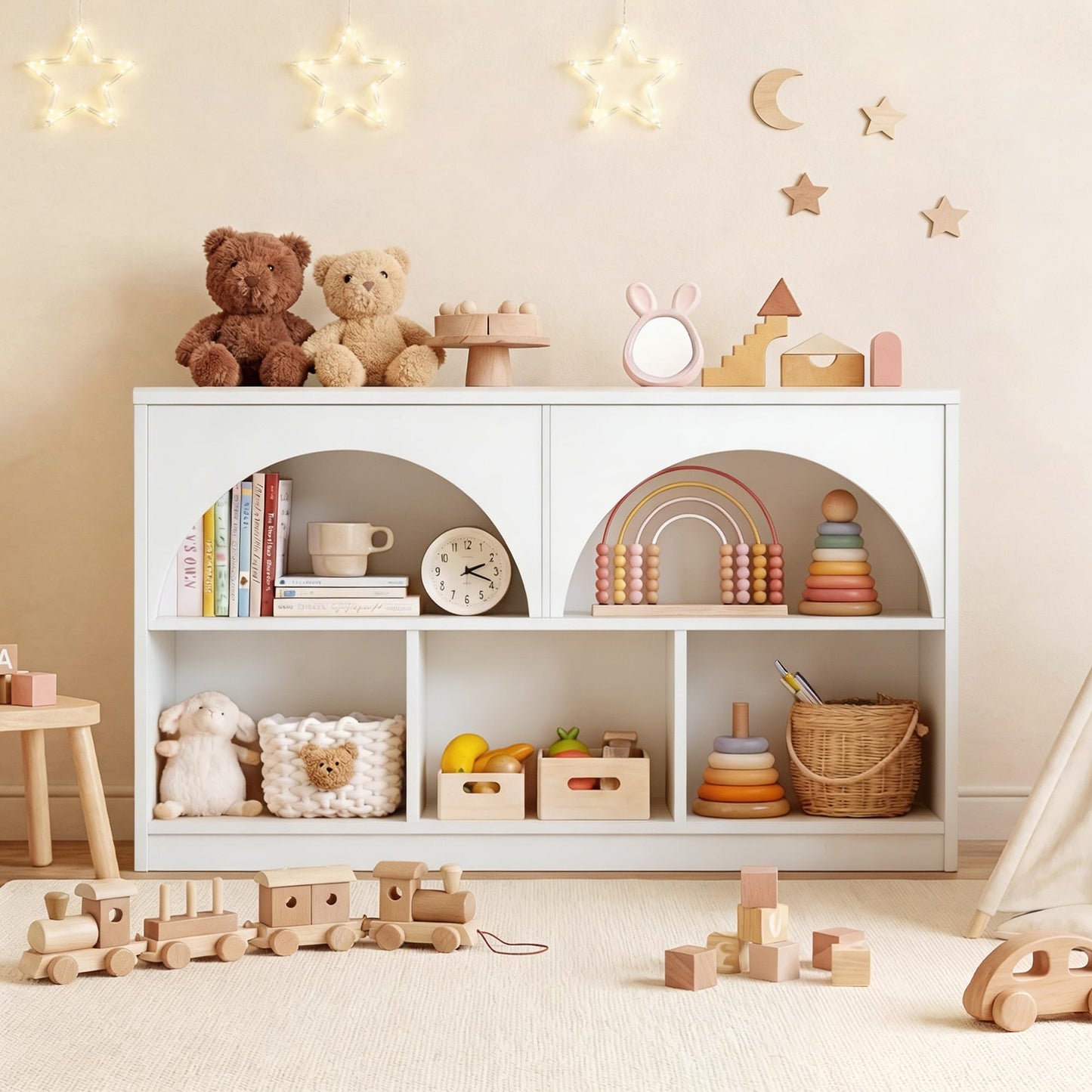 Kids Toy Storage Organizer with Bookshelf Drawers