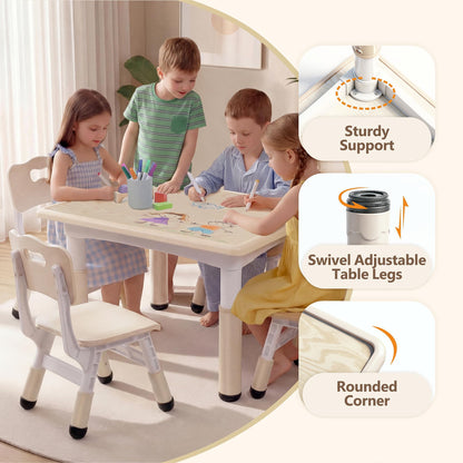 Kinder King Kids Table & 4 Chairs Set