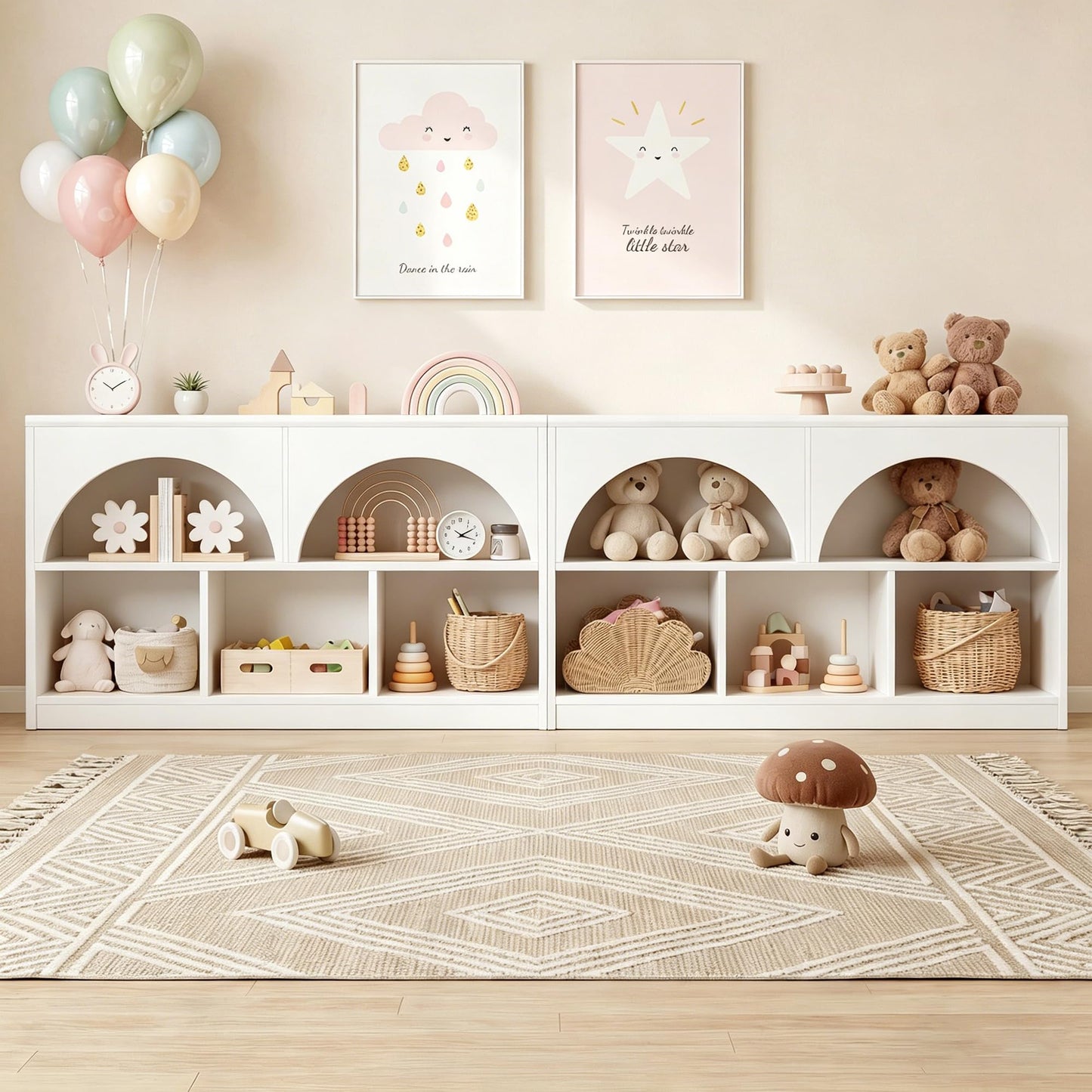 Kids Toy Storage Organizer with Bookshelf Drawers