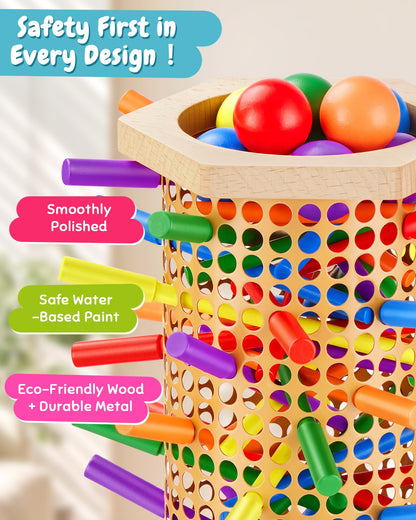 Wooden Stick Tower Montessori Game for Kids