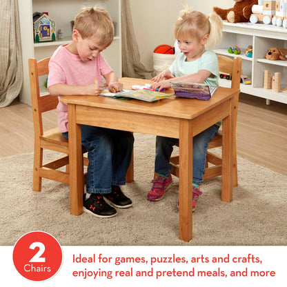 Melissa & Doug Solid Wood Table & Chairs