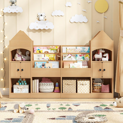 Castle Shape Kids Bookshelf & Toy Storage Organizer